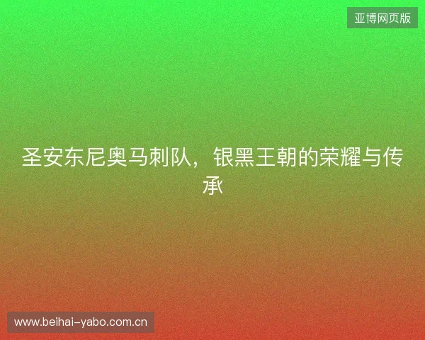 圣安东尼奥马刺队，银黑王朝的荣耀与传承
