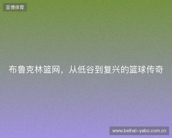 布鲁克林篮网,从低谷到复兴的篮球传奇 布鲁克林篮网,从低谷到复兴的篮球传奇